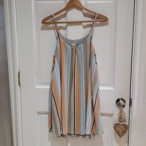 NWOT Anthropologie, lined, striped, 25 inch dress